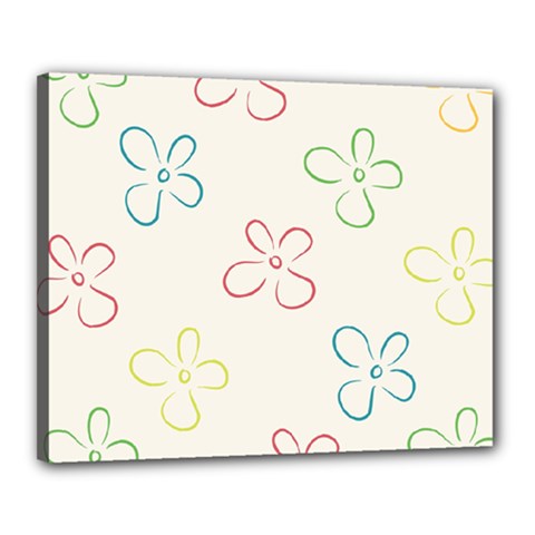 Flower Background Nature Floral Canvas 20  x 16 