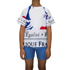 Symbol Of The French Government Kids  Short Sleeve Swimwear by abbeyz71