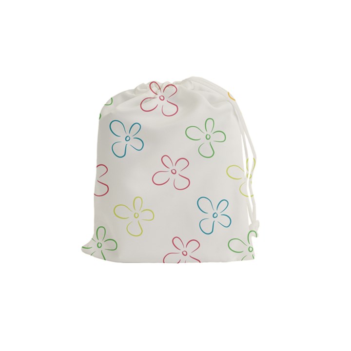 Flower Background Nature Floral Drawstring Pouches (Medium) 