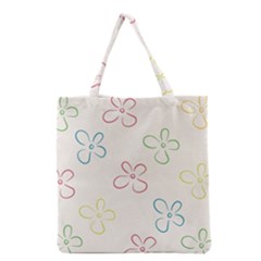 Flower Background Nature Floral Grocery Tote Bag