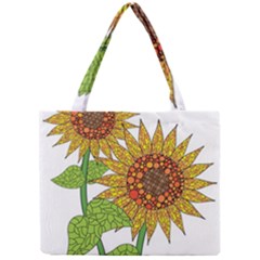 Sunflowers Flower Bloom Nature Mini Tote Bag by Simbadda