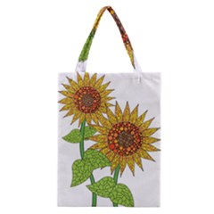 Sunflowers Flower Bloom Nature Classic Tote Bag by Simbadda