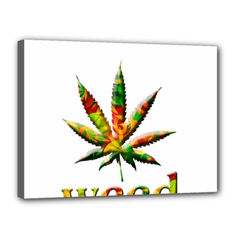 Marijuana Leaf Bright Graphic Canvas 16  X 12  by Simbadda