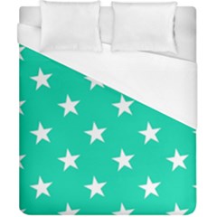 Star Pattern Paper Green Duvet Cover (california King Size)