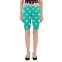 Star Pattern Paper Green Yoga Cropped Leggings View1