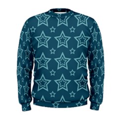 Star Blue White Line Space Men s Sweatshirt