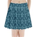 Star Blue White Line Space Pleated Mini Skirt View1