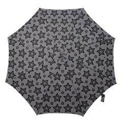 Star Grey Black Line Space Hook Handle Umbrellas (medium) by Alisyart