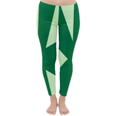 Starburst Shapes Large Circle Green Classic Winter Leggings by Alisyart