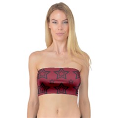 Star Red Black Line Space Bandeau Top by Alisyart