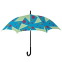 Starburst Shapes Large Circle Green Blue Red Orange Circle Hook Handle Umbrellas (Small) View3