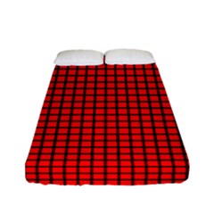 Red And Black Fitted Sheet (full/ Double Size) by PhotoNOLA