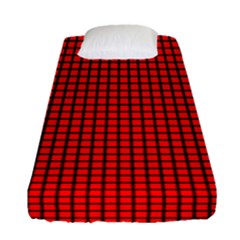 Red And Black Fitted Sheet (single Size) by PhotoNOLA