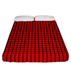 Red And Black Fitted Sheet (queen Size) by PhotoNOLA