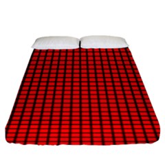 Red And Black Fitted Sheet (king Size) by PhotoNOLA