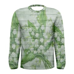 On Wood May Lily Of The Valley Men s Long Sleeve Tee by Simbadda