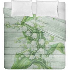 On Wood May Lily Of The Valley Duvet Cover Double Side (king Size) by Simbadda