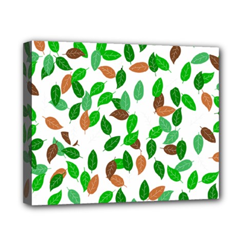 Leaves True Leaves Autumn Green Canvas 10  X 8  by Simbadda