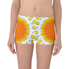 Sun Hot Orange Yrllow Light Boyleg Bikini Bottoms