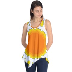 Sun Hot Orange Yrllow Light Sleeveless Tunic by Alisyart