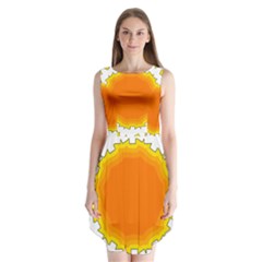 Sun Hot Orange Yrllow Light Sleeveless Chiffon Dress   by Alisyart