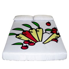 Tomatoes Carrots Fitted Sheet (California King Size)