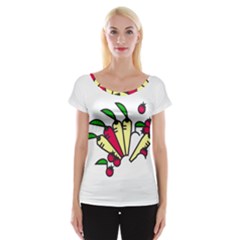 Tomatoes Carrots Women s Cap Sleeve Top