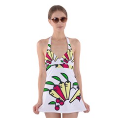 Tomatoes Carrots Halter Swimsuit Dress by Alisyart