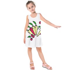 Tomatoes Carrots Kids  Sleeveless Dress