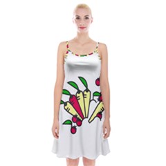 Tomatoes Carrots Spaghetti Strap Velvet Dress