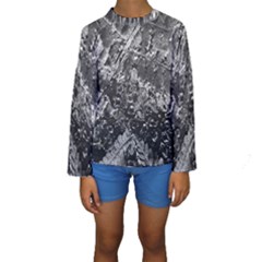 Fern Raindrops Spiderweb Cobweb Kids  Long Sleeve Swimwear