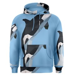 Whale Animals Sea Beach Blue Jump Illustrations Men s Pullover Hoodie by Alisyart