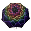 Twizzling Brain Waves Neon Wave Rainbow Color Pink Red Yellow Green Purple Blue Black Folding Umbrellas View1