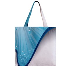 Water Bubble Waves Blue Wave Zipper Grocery Tote Bag by Alisyart