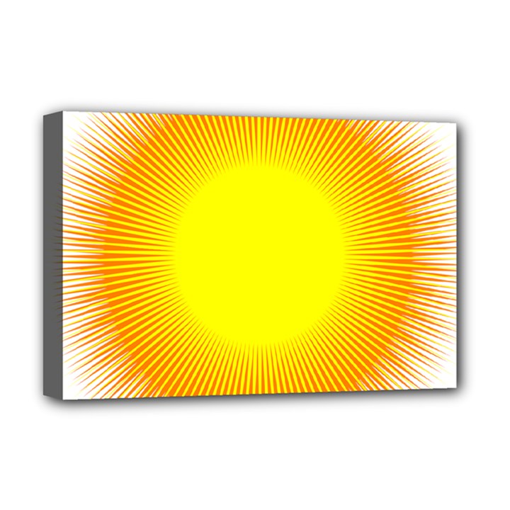 Sunlight Sun Orange Yellow Light Deluxe Canvas 18  x 12  