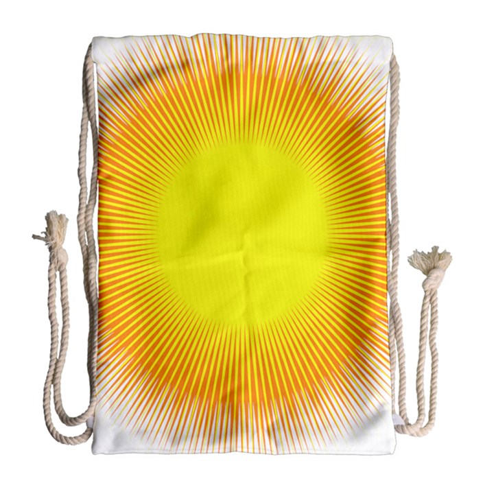 Sunlight Sun Orange Yellow Light Drawstring Bag (Large)