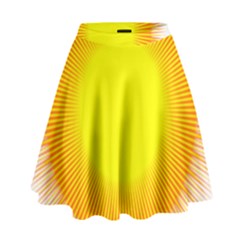 Sunlight Sun Orange Yellow Light High Waist Skirt