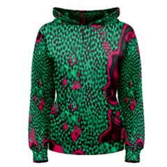 Reaction Diffusion Green Purple Women s Pullover Hoodie by Alisyart