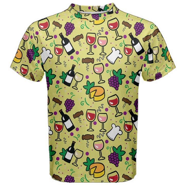 Wine Cheede Fruit Purple Yellow Men s Cotton Tee