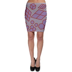 Triangle Plaid Circle Purple Grey Red Bodycon Skirt by Alisyart