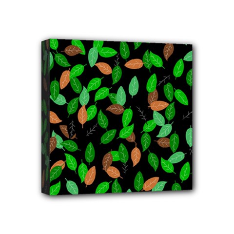 Leaves True Leaves Autumn Green Mini Canvas 4  X 4  by Simbadda