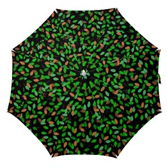 Leaves True Leaves Autumn Green Straight Umbrellas by Simbadda