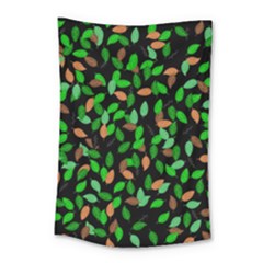 Leaves True Leaves Autumn Green Small Tapestry by Simbadda