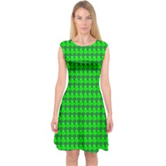 St  Patricks Day Green Capsleeve Midi Dress by PhotoNOLA