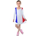 Shield on the French Senate Entrance Kids  Long Sleeve Velvet Dress View1