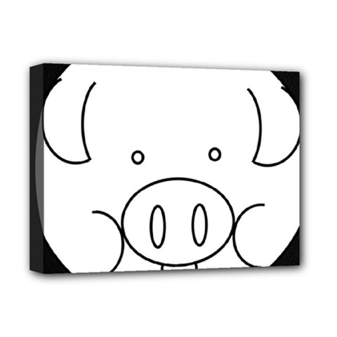 Pig Logo Deluxe Canvas 16  X 12   by Simbadda