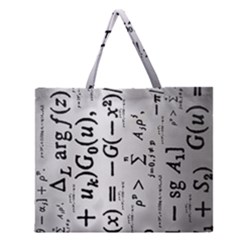 Science Formulas Zipper Large Tote Bag by Simbadda