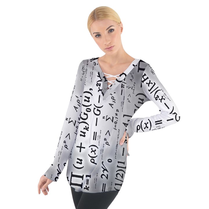 Science Formulas Women s Tie Up Tee