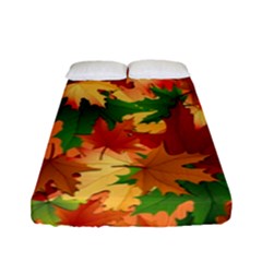 Autumn Leaves Fitted Sheet (full/ Double Size) by Simbadda