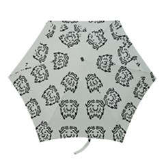 Animal Bison Grey Wild Mini Folding Umbrellas